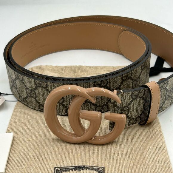 Men's Gucci GG supreme Marmont leather belt size 115 centimeters/46 inches - Picture 1 of 8